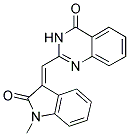 2-[(E)-(1-METHYL-2-OXO-1,2-DIHYDRO-3H-INDOL-3-YLIDENE)METHYL]QUINAZOLIN-4(3H)-ONE 结构式