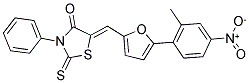 (5Z)-5-{[5-(2-METHYL-4-NITROPHENYL)-2-FURYL]METHYLENE}-3-PHENYL-2-THIOXO-1,3-THIAZOLIDIN-4-ONE 结构式