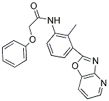 N-(2-METHYL-3-[1,3]OXAZOLO[4,5-B]PYRIDIN-2-YLPHENYL)-2-PHENOXYACETAMIDE 结构式