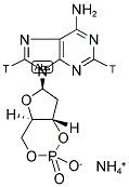 2'-DEOXYADENOSINE 3',5'-CYCLIC PHOSPHATE, AMMONIUM SALT, [2,8-3H]- 结构式