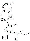 2-AMINO-5-(2,5-DIMETHYL-PHENYLCARBAMOYL)-4-METHYL-THIOPHENE-3-CARBOXYLIC ACID ETHYL ESTER 结构式