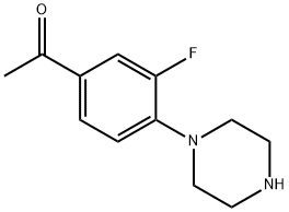 1-(3-氟-4-(哌嗪-1-基)苯基)乙-1-酮 结构式