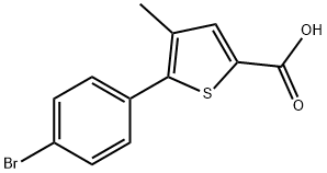 5-(4-溴苯基)-4-甲基噻吩-2-羧酸 结构式