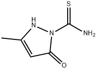 3-甲基-5-氧代-2,5-二氢-1H-吡唑-1-硫代酰胺 结构式