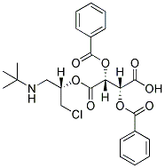2,3-Bis(benzoyloxy)-4-[2-(tert-butylamino)-1-(chloromethyl)ethoxy]-4-oxobutanoic acid 结构式
