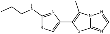 4-(6-Methyl[1,3]thiazolo[3,2-b][1,2,4]triazol-5-yl)-N-propyl-1,3-thiazol-2-amine 结构式