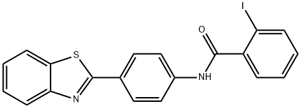 N-[4-(1,3-BENZOTHIAZOL-2-YL)PHENYL]-2-IODOBENZAMIDE 结构式
