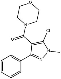 (5-CHLORO-1-METHYL-3-PHENYL-1H-PYRAZOL-4-YL)(MORPHOLINO)METHANONE 结构式