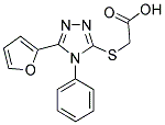 (5-FURAN-2-YL-4-PHENYL-4 H-[1,2,4]TRIAZOL-3-YLSULFANYL)-ACETIC ACID 结构式