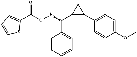 2-[(([[2-(4-METHOXYPHENYL)CYCLOPROPYL](PHENYL)METHYLENE]AMINO)OXY)CARBONYL]THIOPHENE 结构式