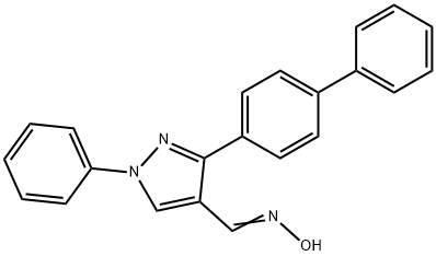 3-[1,1'-BIPHENYL]-4-YL-1-PHENYL-1H-PYRAZOLE-4-CARBALDEHYDE OXIME 结构式