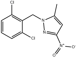1-(2,6-二氯苄基)-5-甲基-3-硝基-1H-吡唑 结构式
