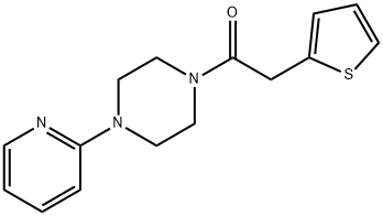 1-(4-(2-PYRIDYL)PIPERAZINYL)-2-(2-THIENYL)ETHAN-1-ONE 结构式