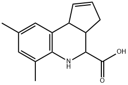 6,8-DIMETHYL-3A,4,5,9B-TETRAHYDRO-3H-CYCLOPENTA[C]QUINOLINE-4-CARBOXYLIC ACID 结构式