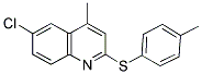 6-Chloro-4-methyl-2-quinolinyl 4-methylphenyl sulfide 结构式