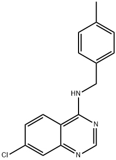 7-CHLORO-N-(4-METHYLBENZYL)-4-QUINAZOLINAMINE 结构式