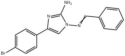 4-(4-BROMOPHENYL)-N1-[(E)-PHENYLMETHYLIDENE]-1H-IMIDAZOLE-1,2-DIAMINE 结构式