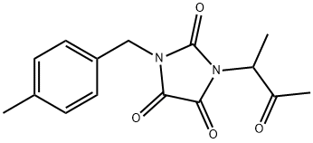 1-(4-Methylbenzyl)-3-(1-methyl-2-oxopropyl)-1H-imidazole-2,4,5(3H)-trione 结构式