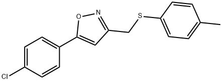 5-(4-CHLOROPHENYL)-3-([(4-METHYLPHENYL)SULFANYL]METHYL)ISOXAZOLE 结构式