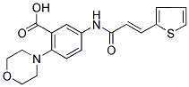 2-MORPHOLIN-4-YL-5-(3-THIOPHEN-2-YL-ACRYLOYLAMINO)-BENZOIC ACID 结构式