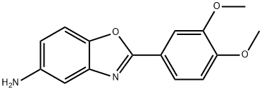 [2-(3,4-二甲氧苯基)-1,3-苯并恶唑-5-基]胺 结构式