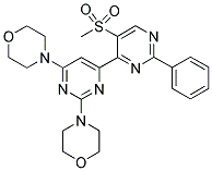 2,6-DIMORPHOLINO-4-[5-(METHYLSULPHONYL)-2-PHENYLPYRIMIDIN-4-YL]PYRIMIDINE 结构式
