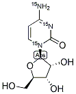 CYTIDINE (U-15N3) 结构式