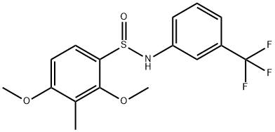 2,4-DIMETHOXY-3-METHYL-N-[3-(TRIFLUOROMETHYL)PHENYL]BENZENESULFINAMIDE 结构式