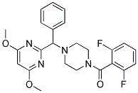 1-(2,6-DIFLUOROBENZOYL)-4-[A-(4,6-DIMETHOXYPYRIMIDIN-2-YL)BENZYL]PIPERAZINE 结构式