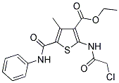 2-(2-CHLORO-ACETYLAMINO)-4-METHYL-5-PHENYLCARBAMOYL-THIOPHENE-3-CARBOXYLIC ACID ETHYL ESTER 结构式