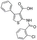 2-[(2-CHLOROBENZOYL)AMINO]-4-PHENYLTHIOPHENE-3-CARBOXYLIC ACID 结构式