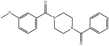 (4-BENZOYLPIPERAZINO)(3-METHOXYPHENYL)METHANONE 结构式