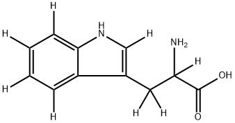 DL-色氨酸-D8 结构式