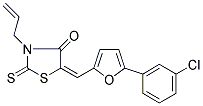 (5E)-3-ALLYL-5-{[5-(3-CHLOROPHENYL)-2-FURYL]METHYLENE}-2-THIOXO-1,3-THIAZOLIDIN-4-ONE 结构式