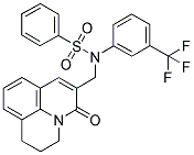 N-[(2,3-DIHYDRO-5-OXO-(1H,5H)-BENZO[IJ]QUINOLIZIN-6-YL)METHYL]-N-[3-(TRIFLUOROMETHYL)PHENYL]BENZENESULPHONAMIDE 结构式