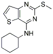 N-CYCLOHEXYL-2-(METHYLSULFANYL)THIENO[3,2-D]PYRIMIDIN-4-AMINE 结构式