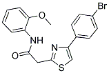2-[4-(4-BROMOPHENYL)-1,3-THIAZOL-2-YL]-N-(2-METHOXYPHENYL)ACETAMIDE 结构式