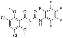 N-(3,5-DICHLORO-2,6-DIMETHOXYBENZOYL)-N'-(2,3,4,5,6-PENTAFLUOROPHENYL)UREA 结构式