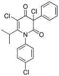 3,5-DICHLORO-1-(4-CHLOROPHENYL)-6-ISOPROPYL-3-PHENYLPYRIDINE-2,4(1H,3H)-DIONE 结构式