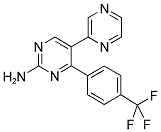 5-(PYRAZIN-2-YL)-4-[4-(TRIFLUOROMETHYL)PHENYL]-2-PYRIMIDINAMINE 结构式