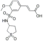 (2E)-3-(3-([(1,1-DIOXIDOTETRAHYDROTHIEN-3-YL)AMINO]SULFONYL)-4-METHOXYPHENYL)ACRYLIC ACID 结构式