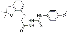 1-(2-(2,2-DIMETHYL(3-OXAINDAN-4-YLOXY))ACETYL)-4-(4-METHOXYPHENYL)THIOSEMICARBAZIDE 结构式