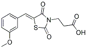 3-[5-(3-METHOXY-BENZYLIDENE)-2,4-DIOXO-THIAZOLIDIN-3-YL]-PROPIONIC ACID 结构式