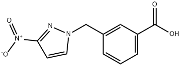 3-[(3-硝基-1H-吡唑-1-基)甲基]苯甲酸 结构式