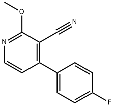 4-(4-Fluorophenyl)-2-methoxy-3-pyridinecarbonitrile 结构式