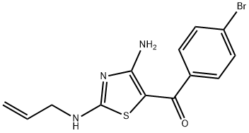 (2-(烯丙基氨基)-4-氨基噻唑-5-基)(4-溴苯基)甲酮 结构式