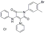 1-[4-ANILINO-1-(4-BROMO-3-METHYLPHENYL)-2,5-DIOXO-2,5-DIHYDRO-1H-PYRROL-3-YL]PYRIDINIUM CHLORIDE 结构式