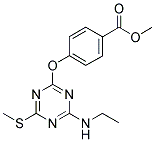 METHYL 4-{[4-(ETHYLAMINO)-6-(METHYLTHIO)-1,3,5-TRIAZIN-2-YL]OXY}BENZOATE 结构式