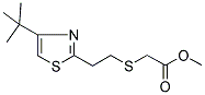 METHYL 2-((2-[4-(TERT-BUTYL)-1,3-THIAZOL-2-YL]ETHYL)THIO)ACETATE 结构式