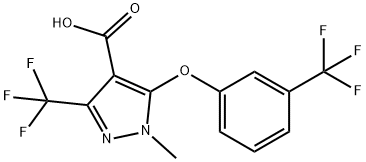 1-甲基-3-(三氟甲基)-5-(3-(三氟甲基)苯氧基)-1H-吡唑-4-羧酸 结构式